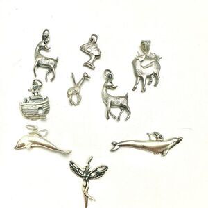Assorted Charms Sterling Silver 925 Stamped